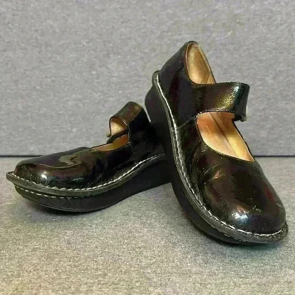 Alegria Classic Paloma Brilliant Black Patent Leather Clog Euro Sz 37 (6.5 USA) - Picture 3 of 14